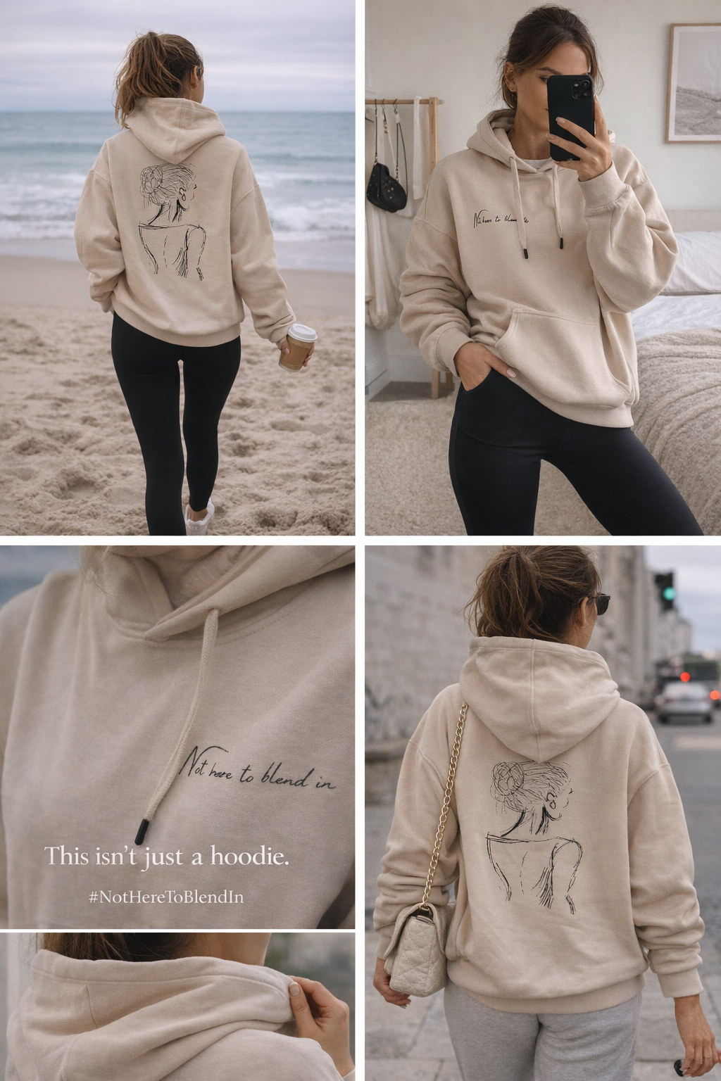 Not here to blend in Hoodie – By Melissa J